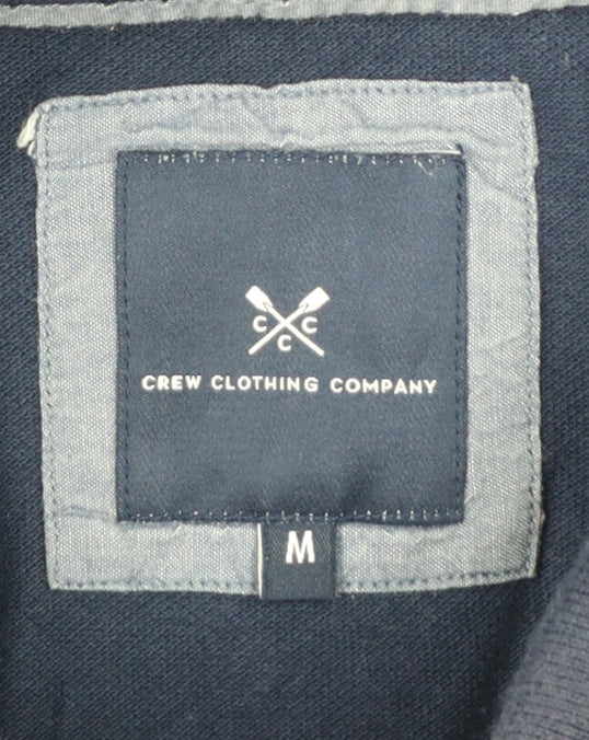 Crew Clothing Men’s Blue Geometric Cotton Polo Shirt Size M