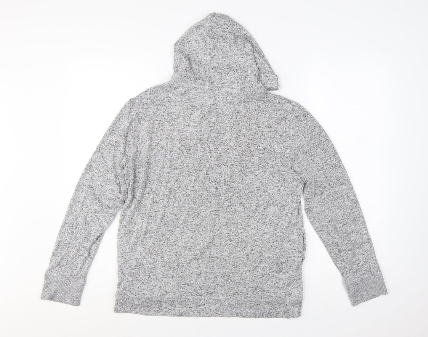 FatFace Women Grey Marl Viscose Blend Hooded Pullover UK 10