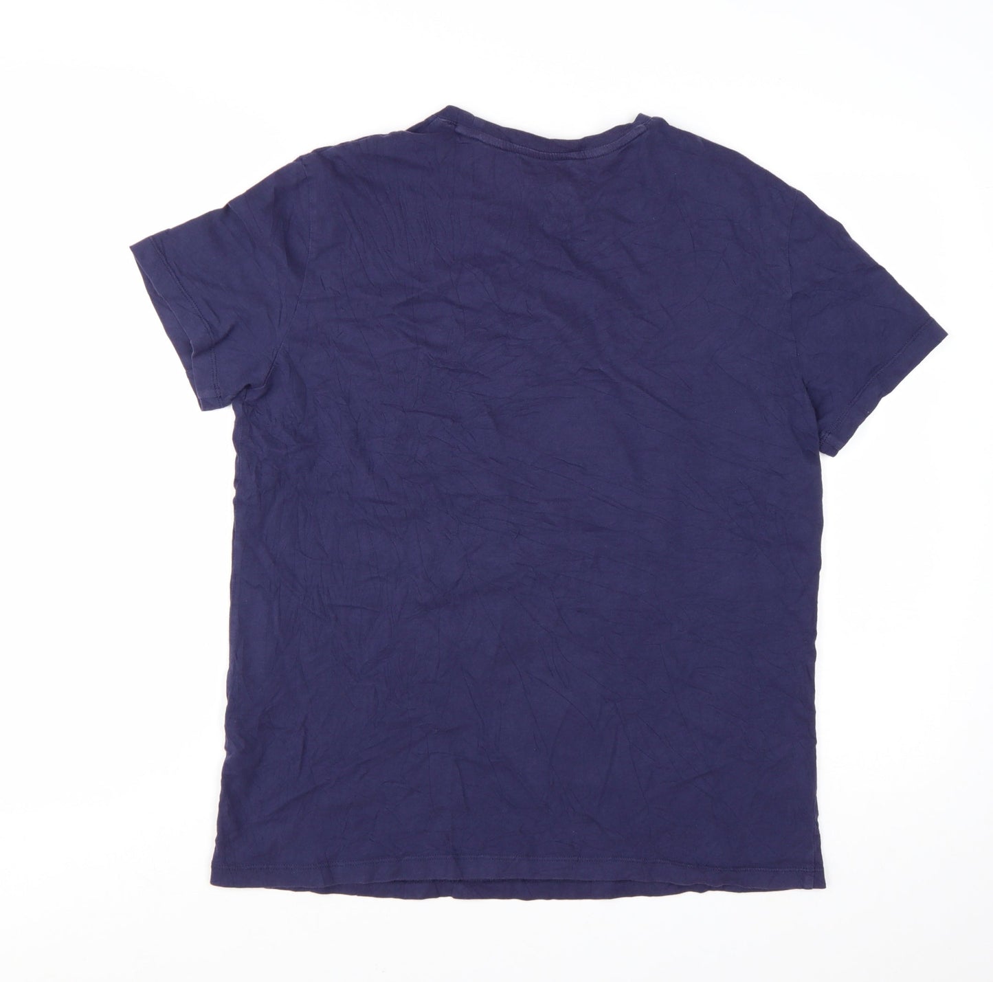 Armani Exchange Men's Blue Slim Fit Floral Graphic T-Shirt Size L