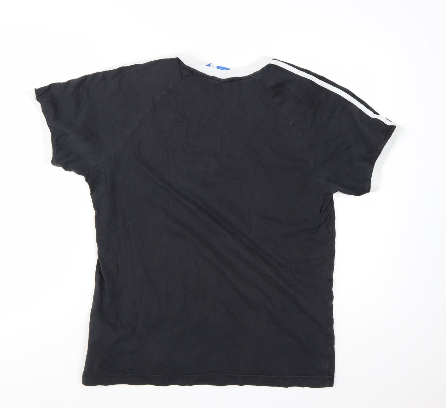 Adidas Men’s Black T-Shirt Size L Retro Sports Crew Neck