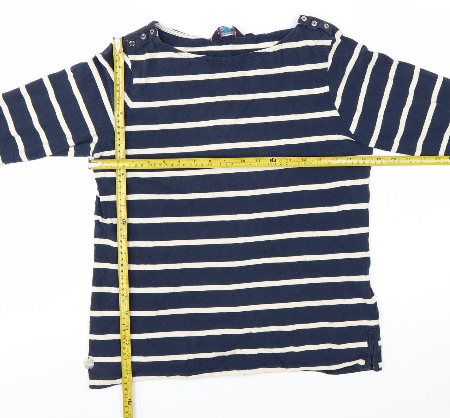 Regatta Women Blue Striped Long Sleeve Breton Cotton Top UK14