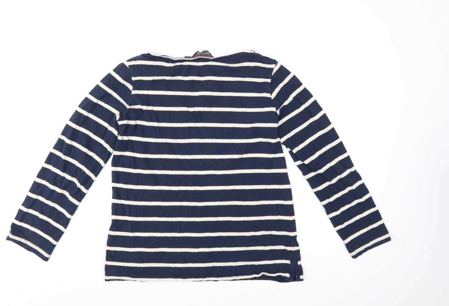 Regatta Women Blue Striped Long Sleeve Breton Cotton Top UK14