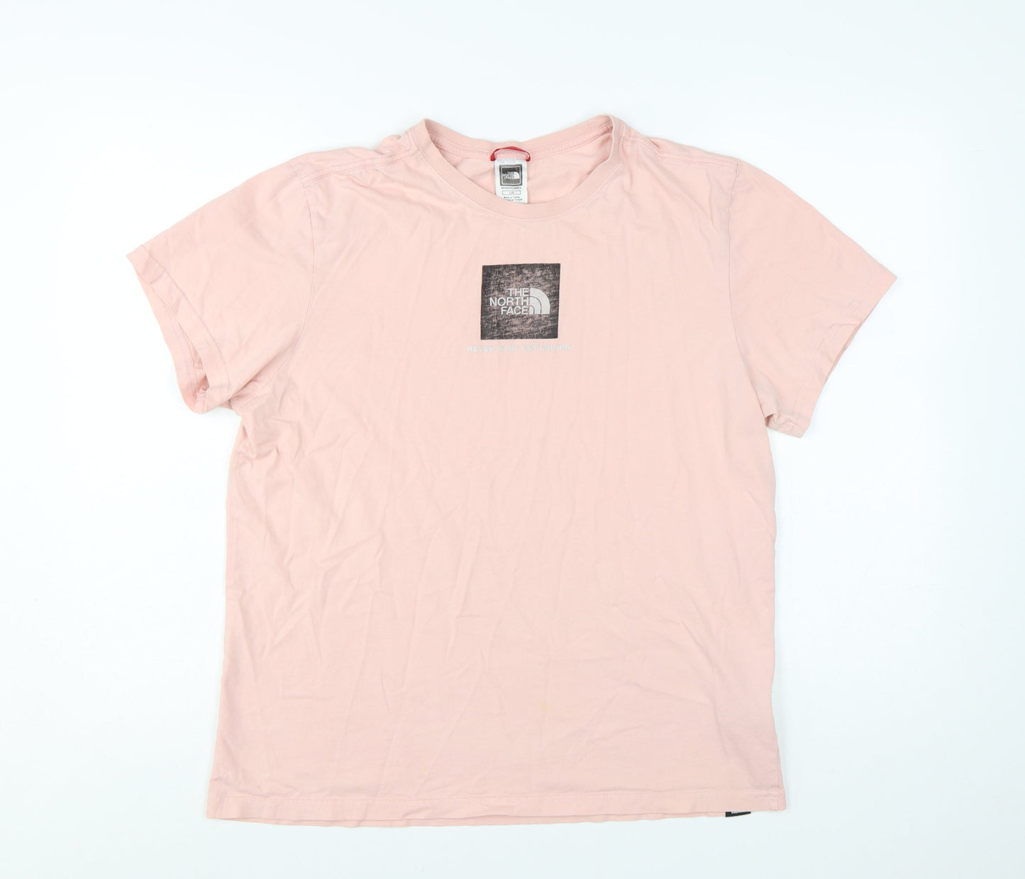 The North Face Men's Pink Graphic Logo Cotton T-Shirt Size L
