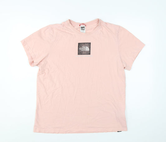 The North Face Men's Pink Graphic Logo Cotton T-Shirt Size L