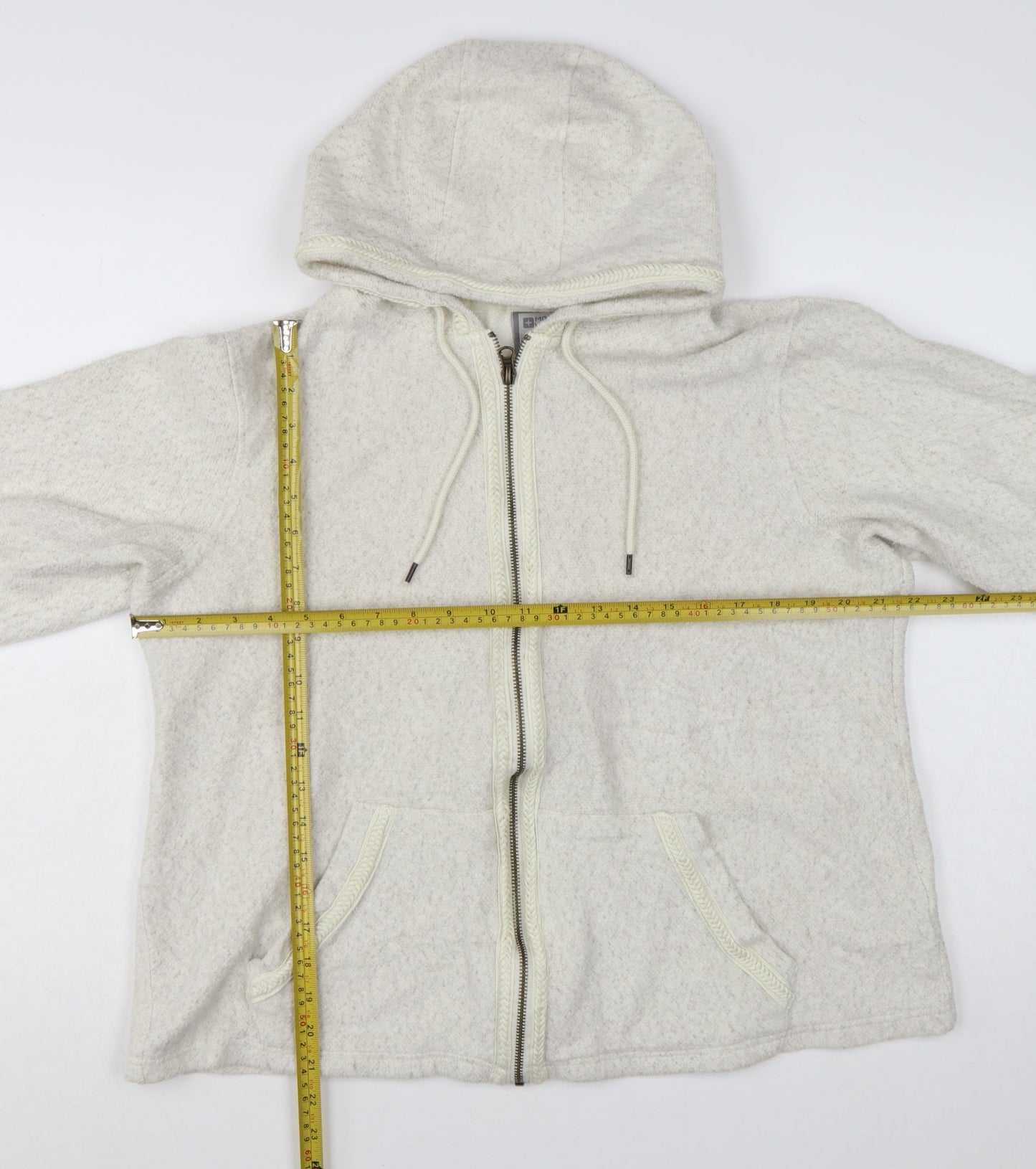 Mountain Warehouse Women Beige Full Zip Hoodie UK 16 Fleece Jacket