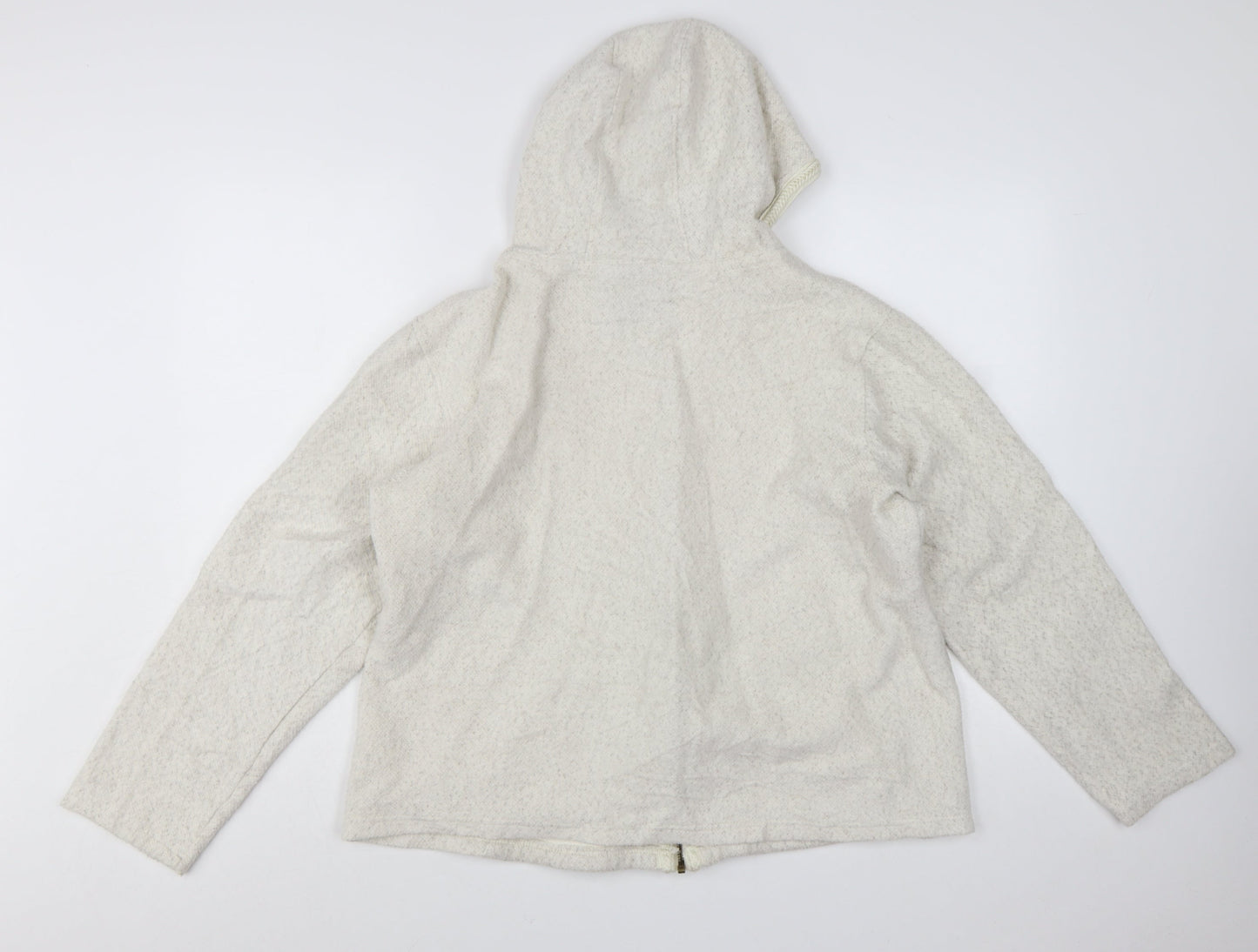 Mountain Warehouse Women Beige Full Zip Hoodie UK 16 Fleece Jacket