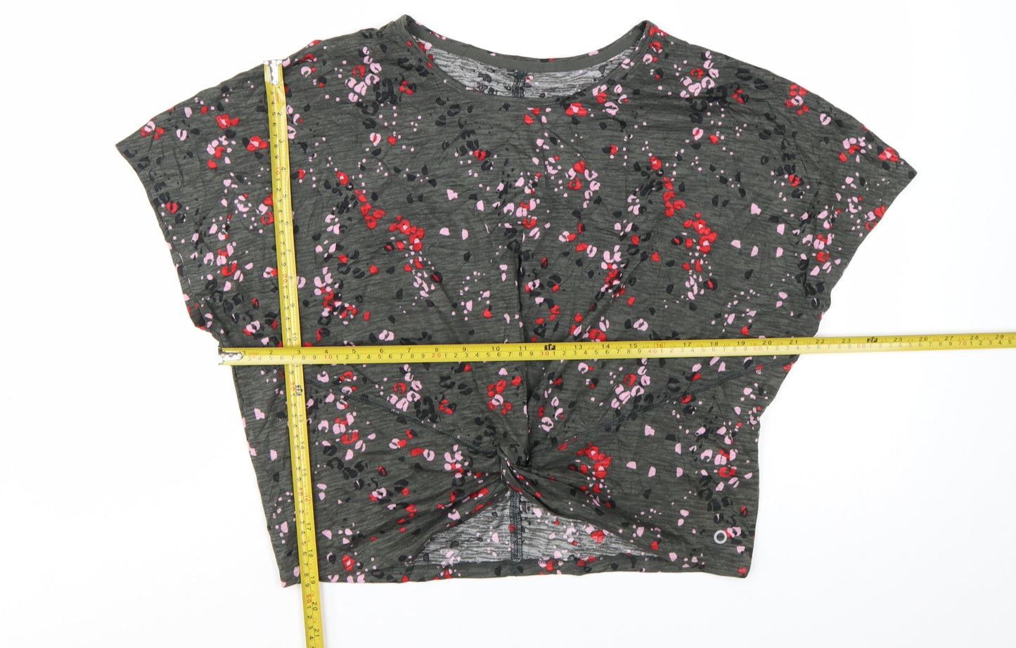 Marks and Spencer Women’s Multicoloured Cropped Floral T-Shirt Size 16