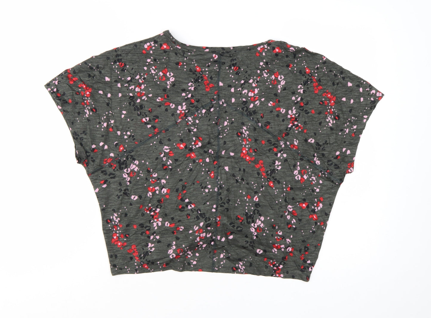 Marks and Spencer Women’s Multicoloured Cropped Floral T-Shirt Size 16