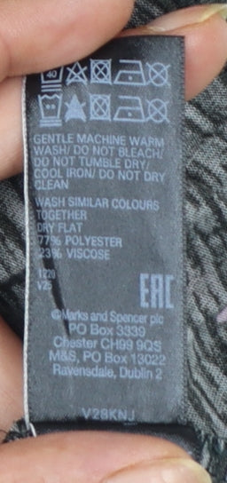 Marks and Spencer Women’s Multicoloured Cropped Floral T-Shirt Size 16