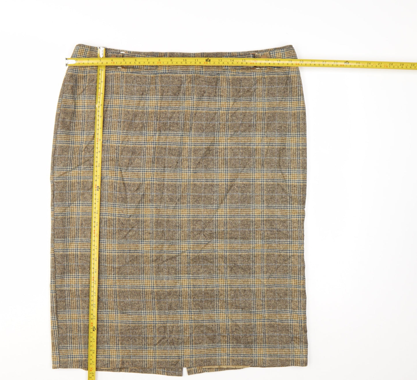 Tu Women’s Brown Check Tweed Pencil Skirt Size 18 Workwear