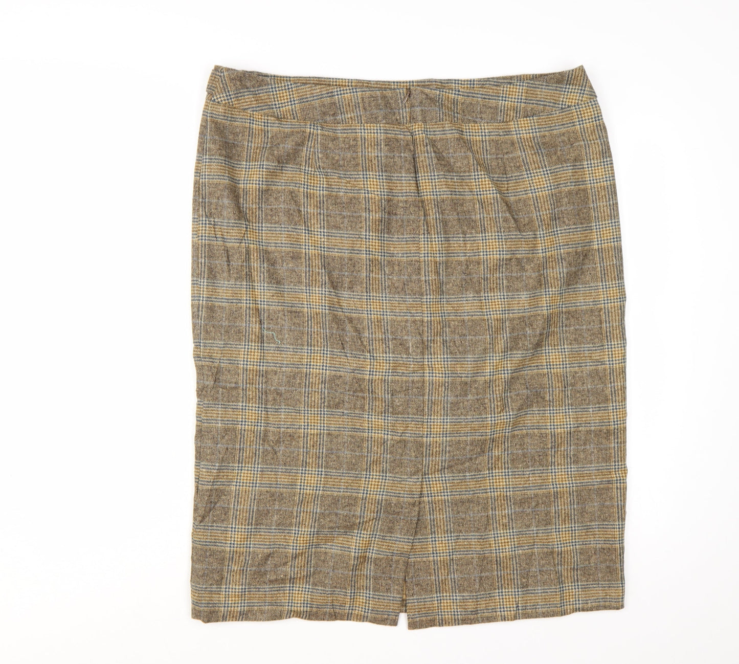 Tu Women’s Brown Check Tweed Pencil Skirt Size 18 Workwear