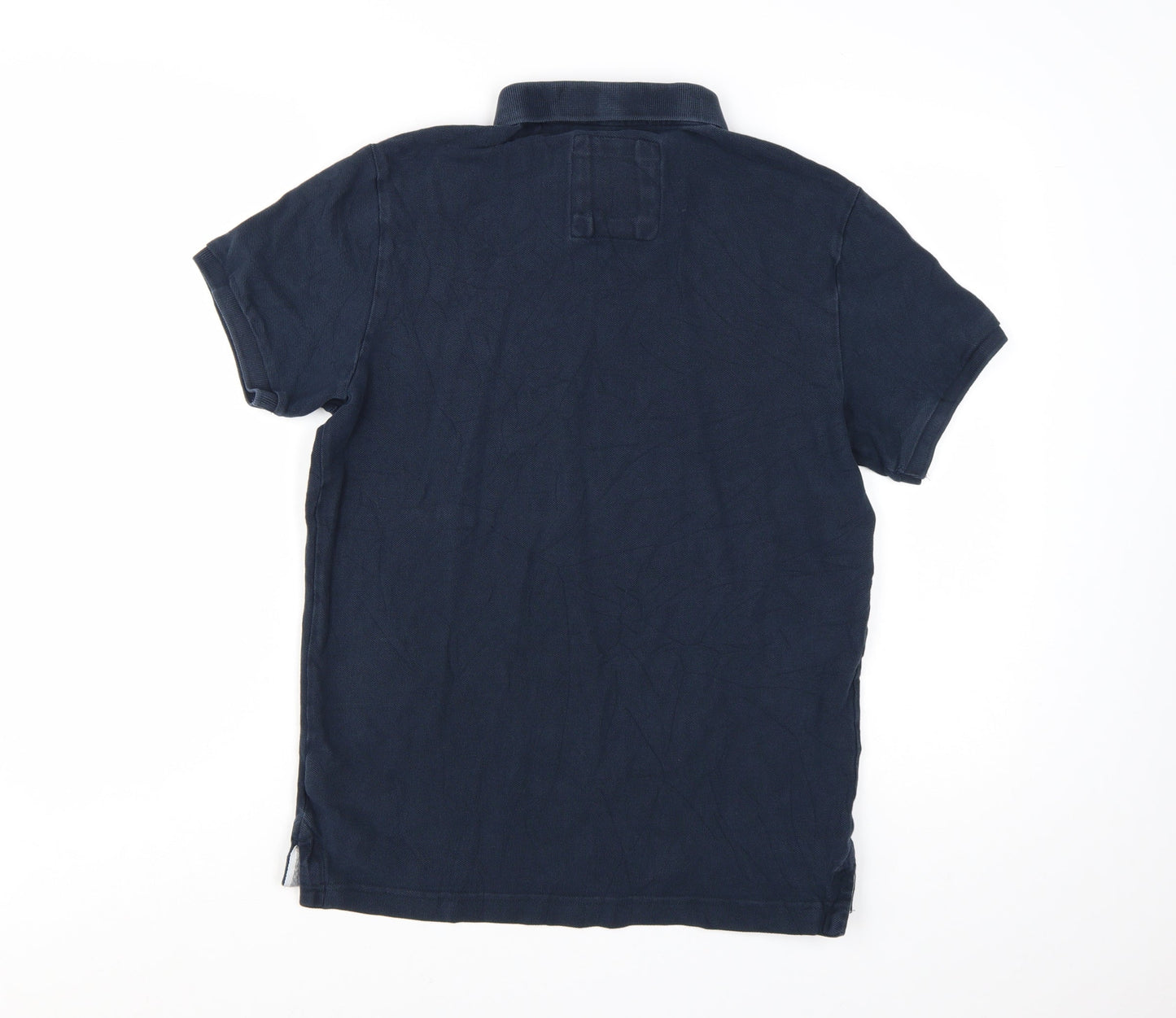 Superdry Men's Blue Classic Pique Polo Shirt Size L Cotton