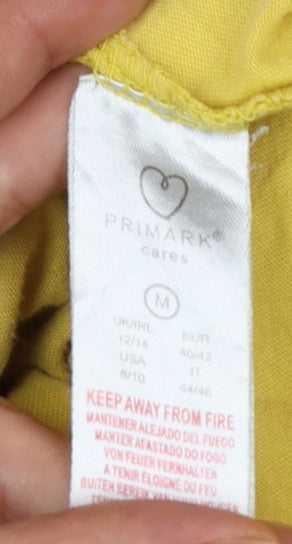 Primark Looney Tunes Women’s Yellow Cotton Bugs Bunny Long Sleeve Pyjama Top Size 12-14