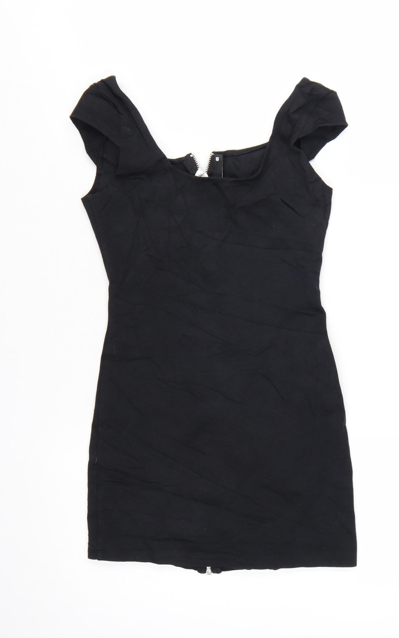 H&M Divided Women's Black Size 8 Bodycon Mini Dress