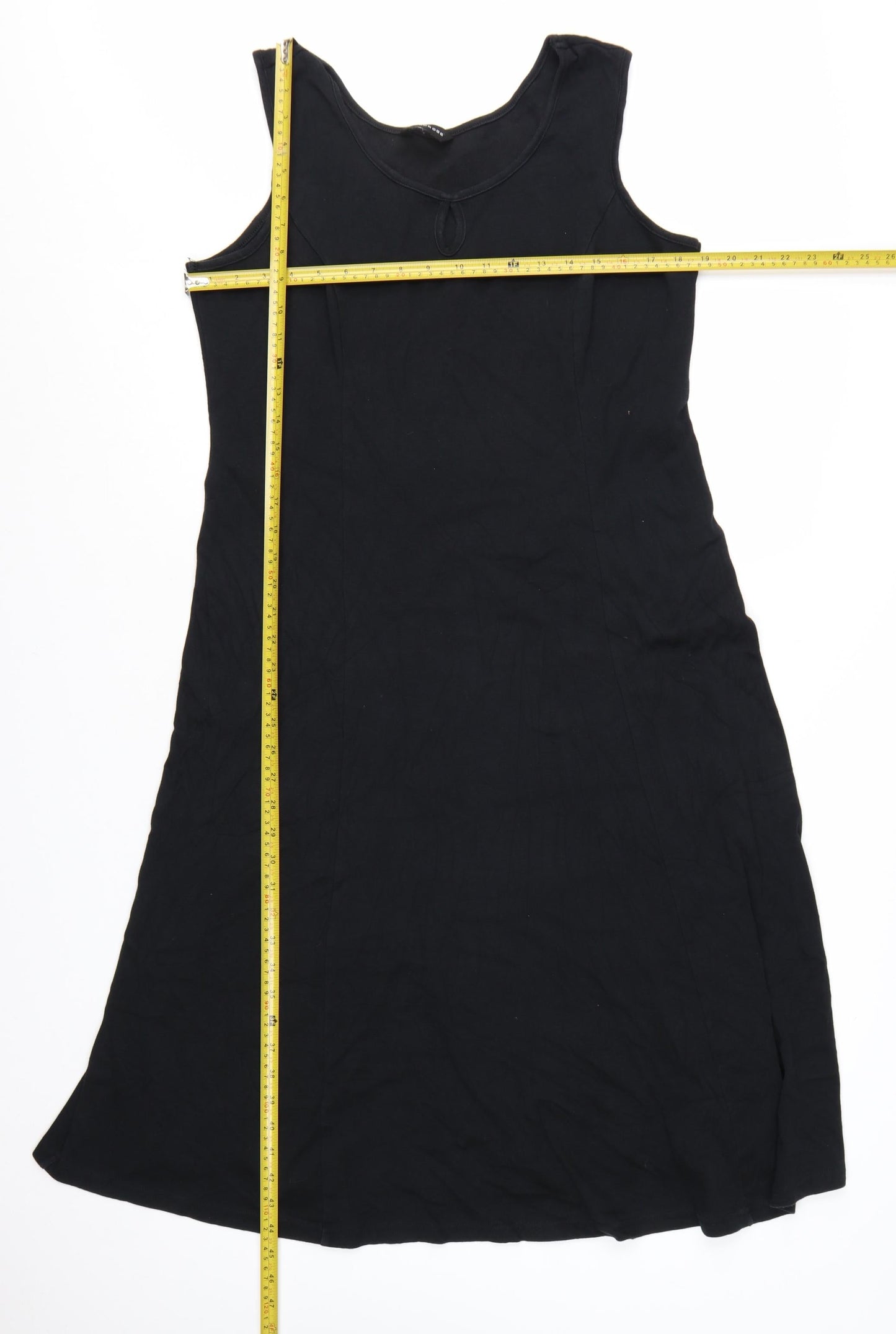 Wardrobe Women’s Black Cotton A-Line Sleeveless Dress Size 16