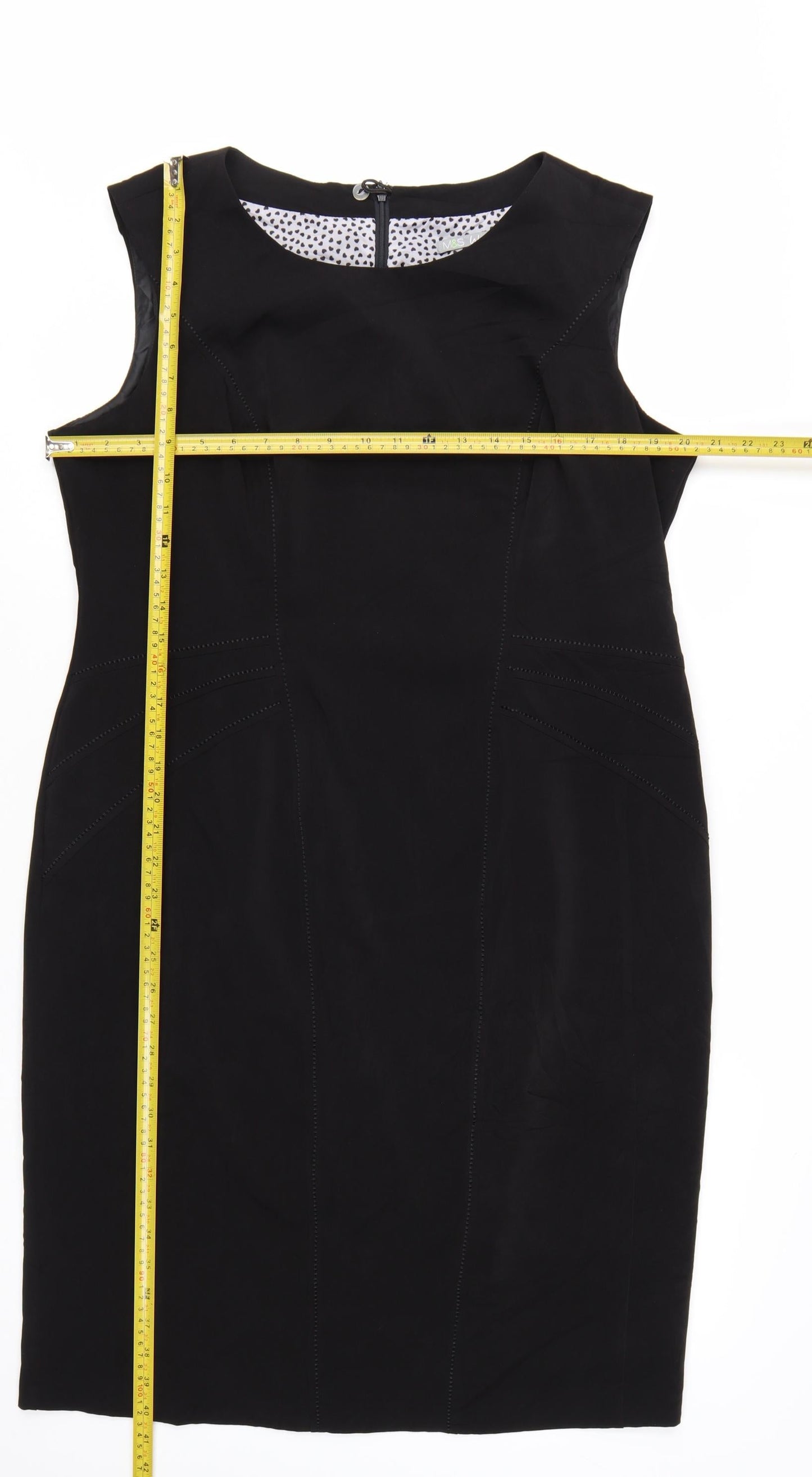 Marks and Spencer Women’s Black Knee Length Sheath Dress Size 18
