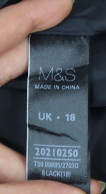Marks and Spencer Women’s Black Knee Length Sheath Dress Size 18