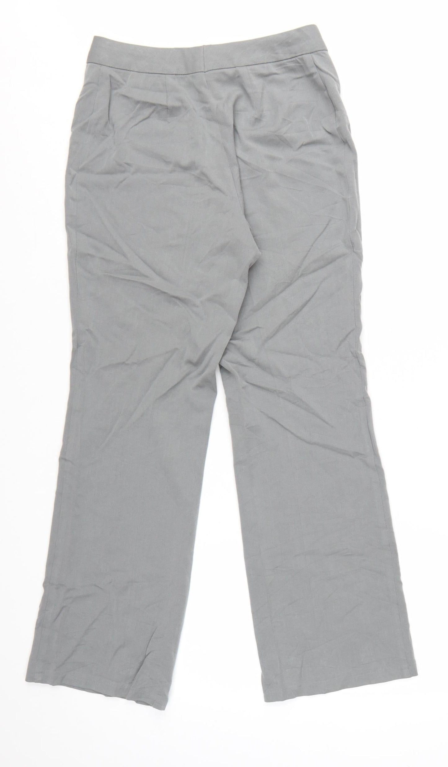 Marks and Spencer Women Grey Straight Leg Dress Pants Size 10 Regular