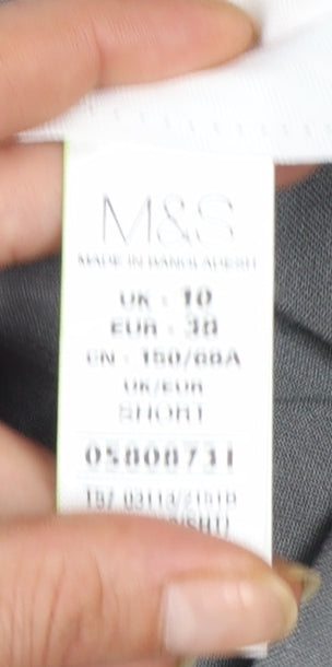 Marks and Spencer Women Grey Straight Leg Dress Pants Size 10 Regular