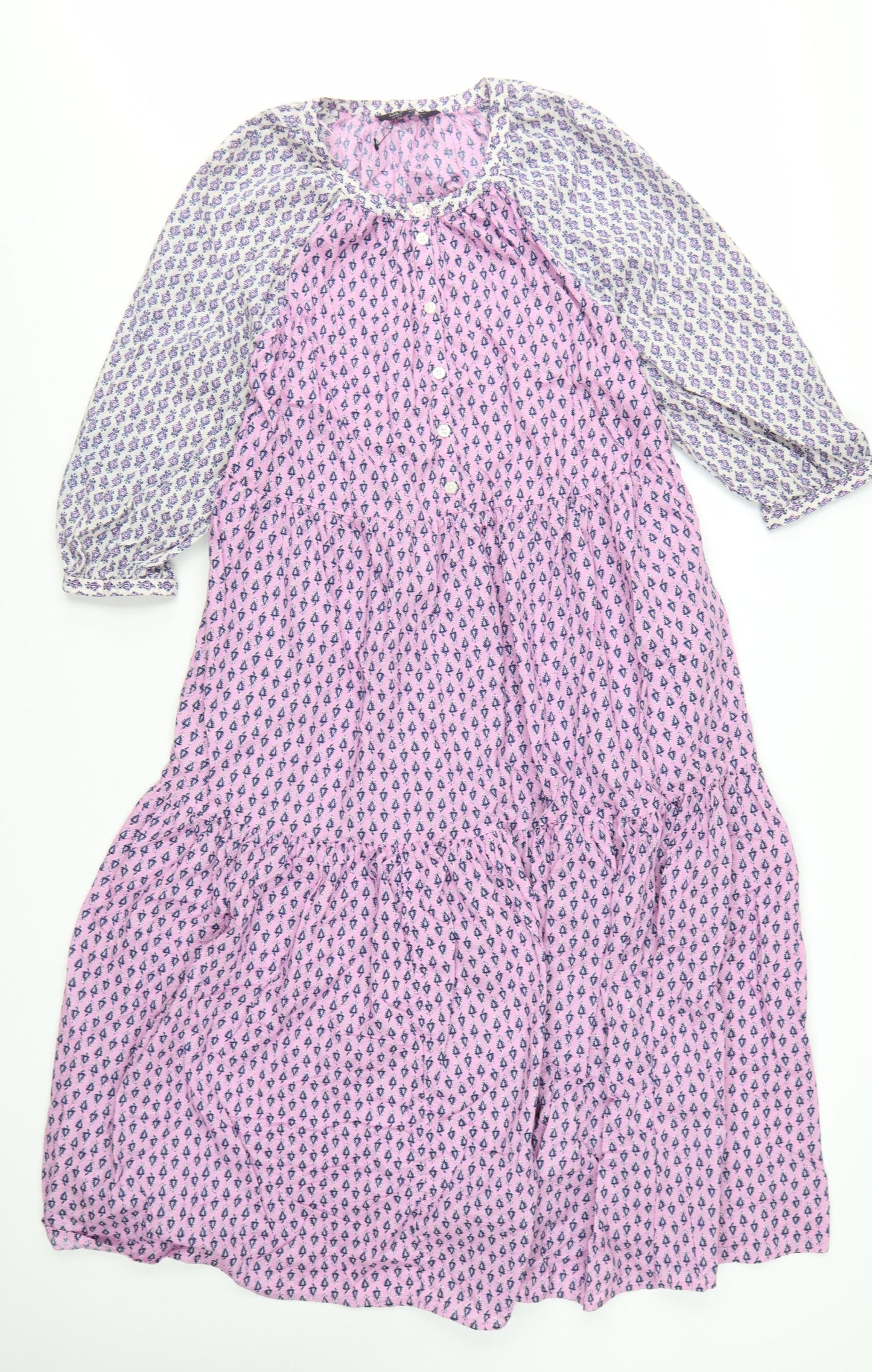 Marks and Spencer Women's Pink Floral Swing Dress Size 12