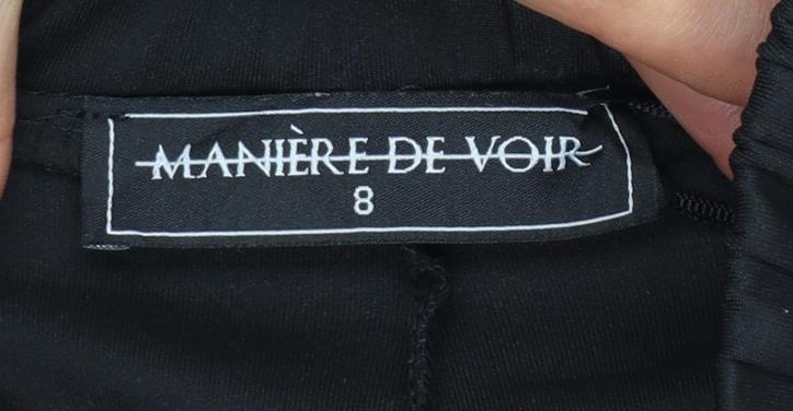Manière De Voir Women's Black Size 8 Jogger Style Trousers