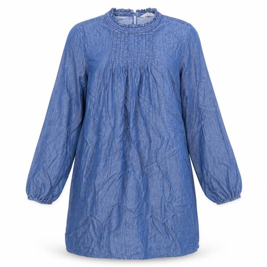 Marks & Spencer Womens Blue Chambray Shift Dress Size 12