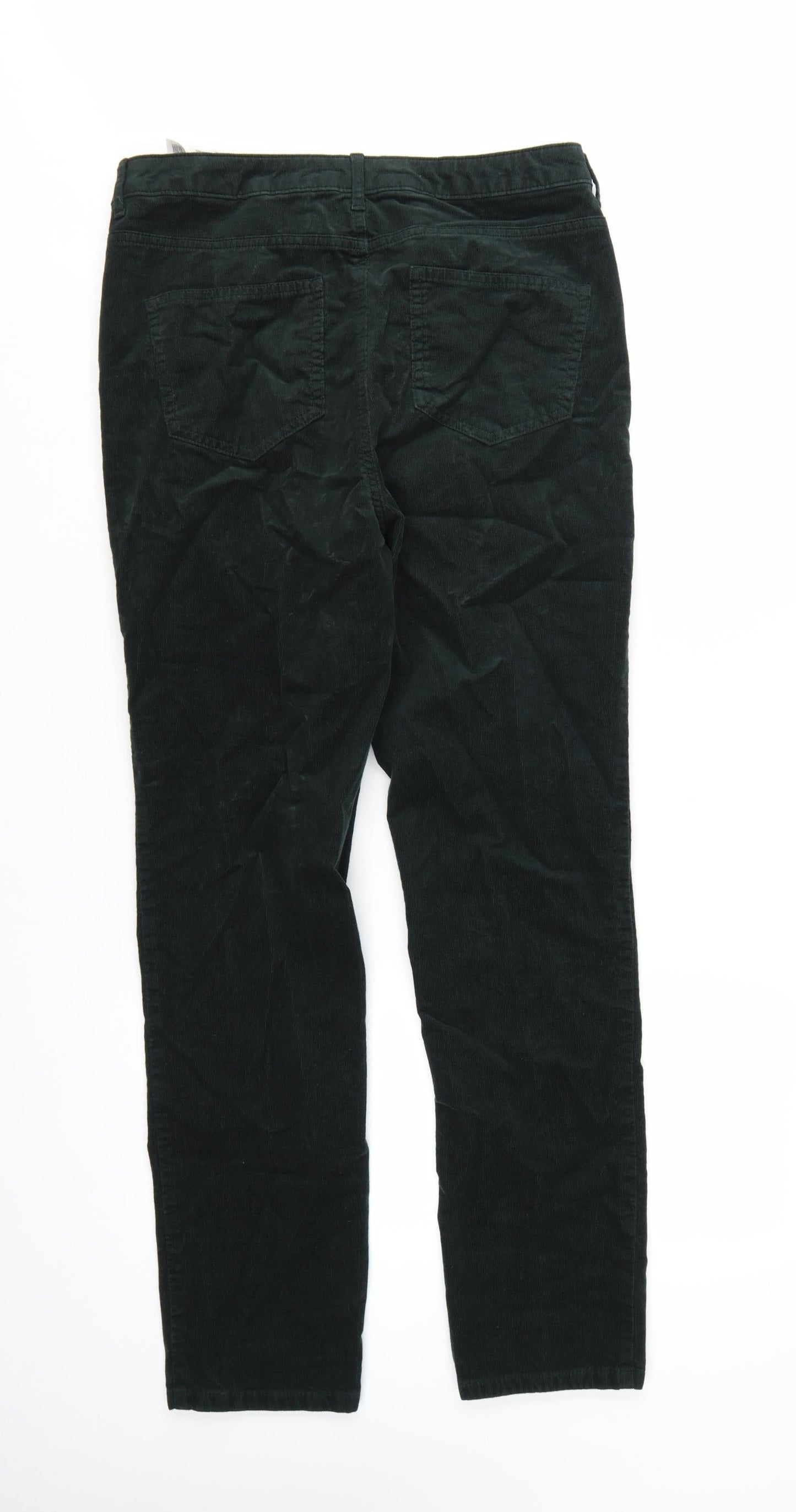 Marks and Spencer Women’s Green Corduroy Chino Trousers Size 14 Regular