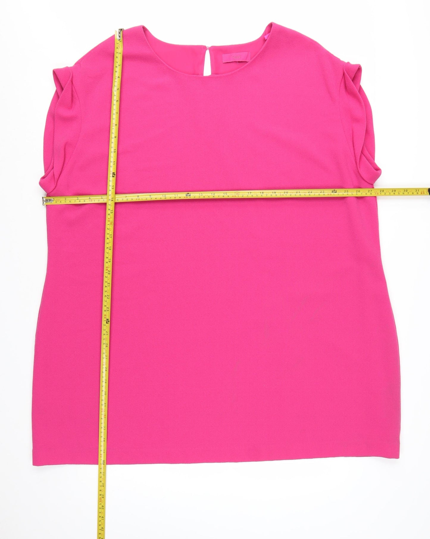 Next Women’s Pink Shift Dress Size 26 Plus Short Sleeve Crew Neck