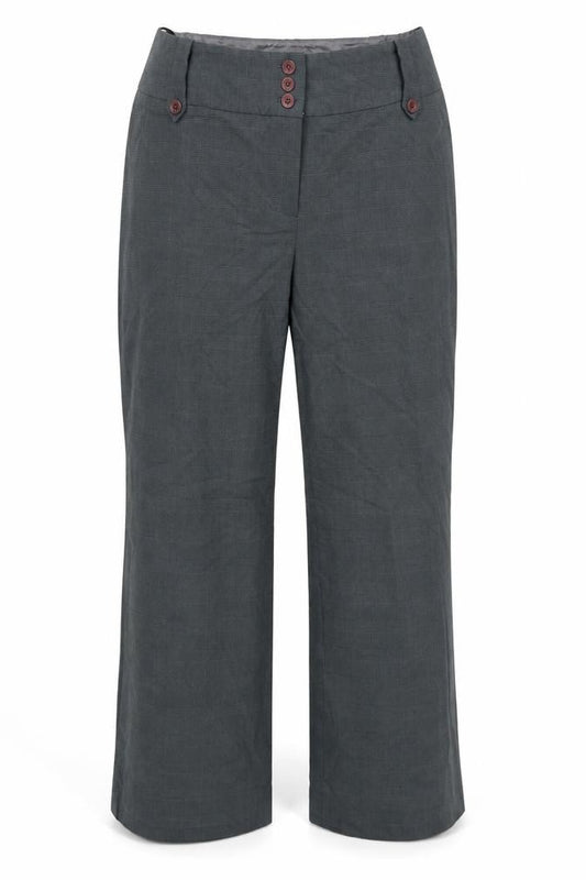 Betty Jackson Black Women Grey Size 16 Wide-Leg Dress Pants