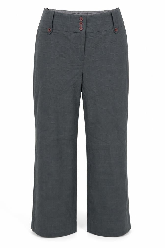 Betty Jackson Black Women Grey Size 16 Wide-Leg Dress Pants