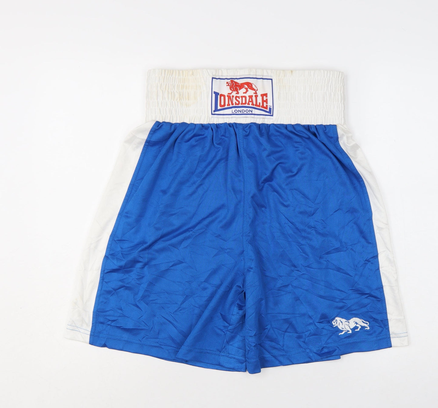 Lonsdale Men’s Blue Satin Athletic Boxing Shorts Size M