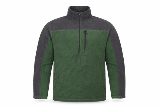 Mountain Warehouse Mens Green 1/2 Zip Fleece Sweatshirt M