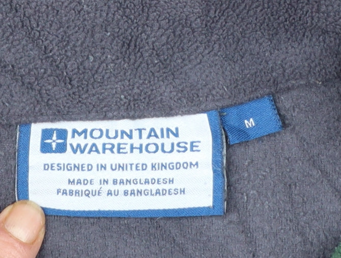 Mountain Warehouse Mens Green 1/2 Zip Fleece Sweatshirt M