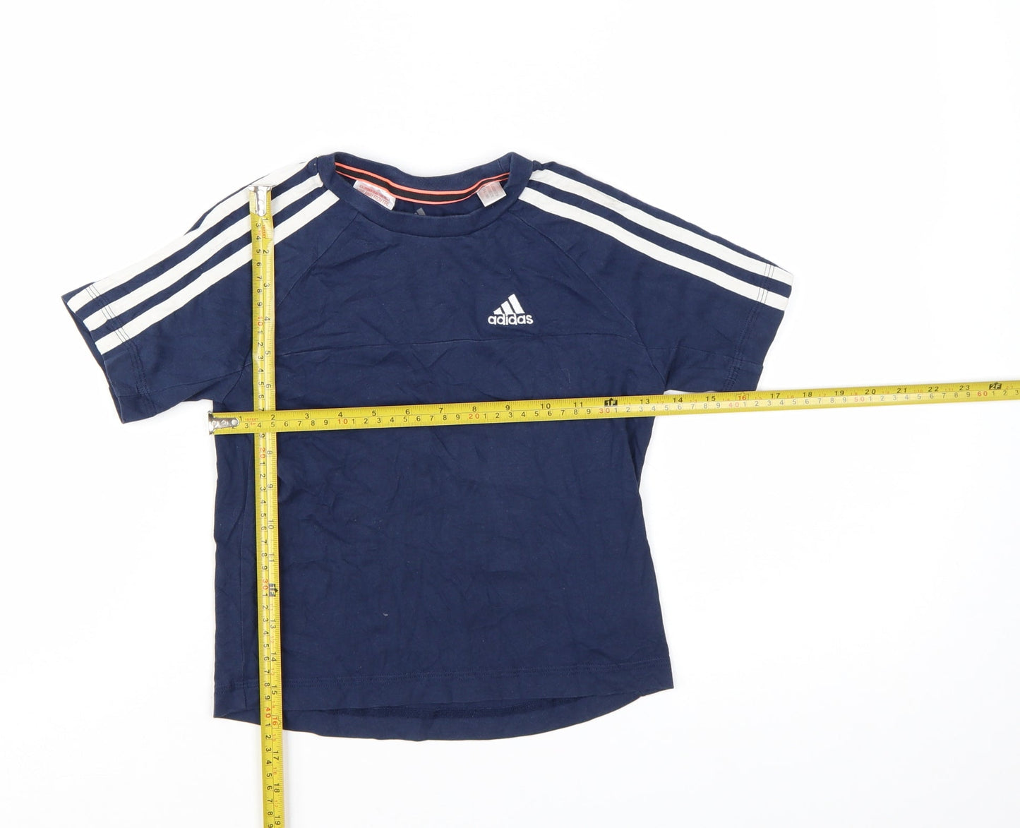 Adidas Boys Blue Short Sleeve Crew Neck Climalite Cotton T-Shirt 5-6 Years