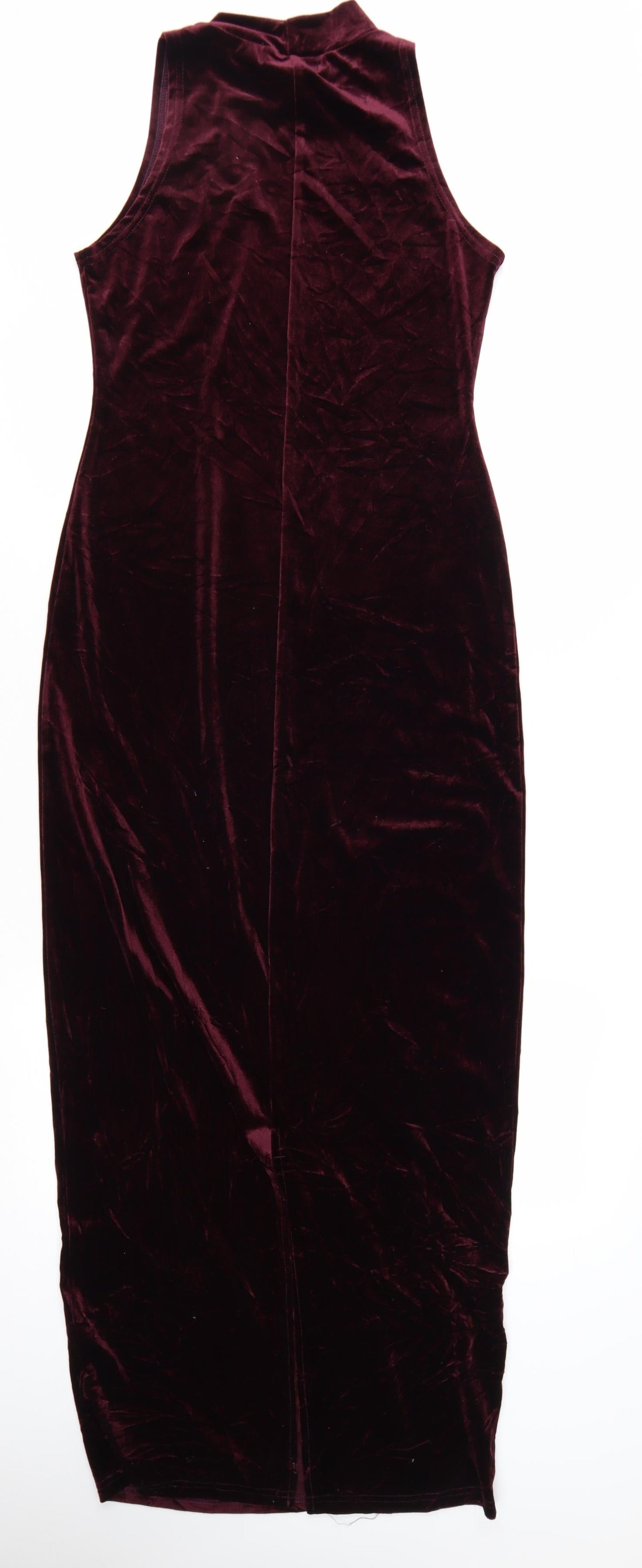 MINKPINK Women Red Velvet Sleeveless Bodycon Midi Dress M