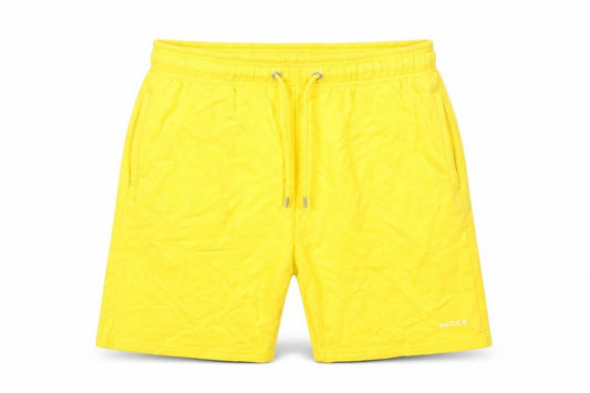 NICCE Men's Yellow 2XL Sweat Shorts Drawstring Elastic Waist Casual