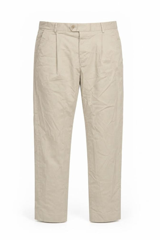 Front view of Jaeger men’s beige chino trousers 30 in regular fit cotton blend