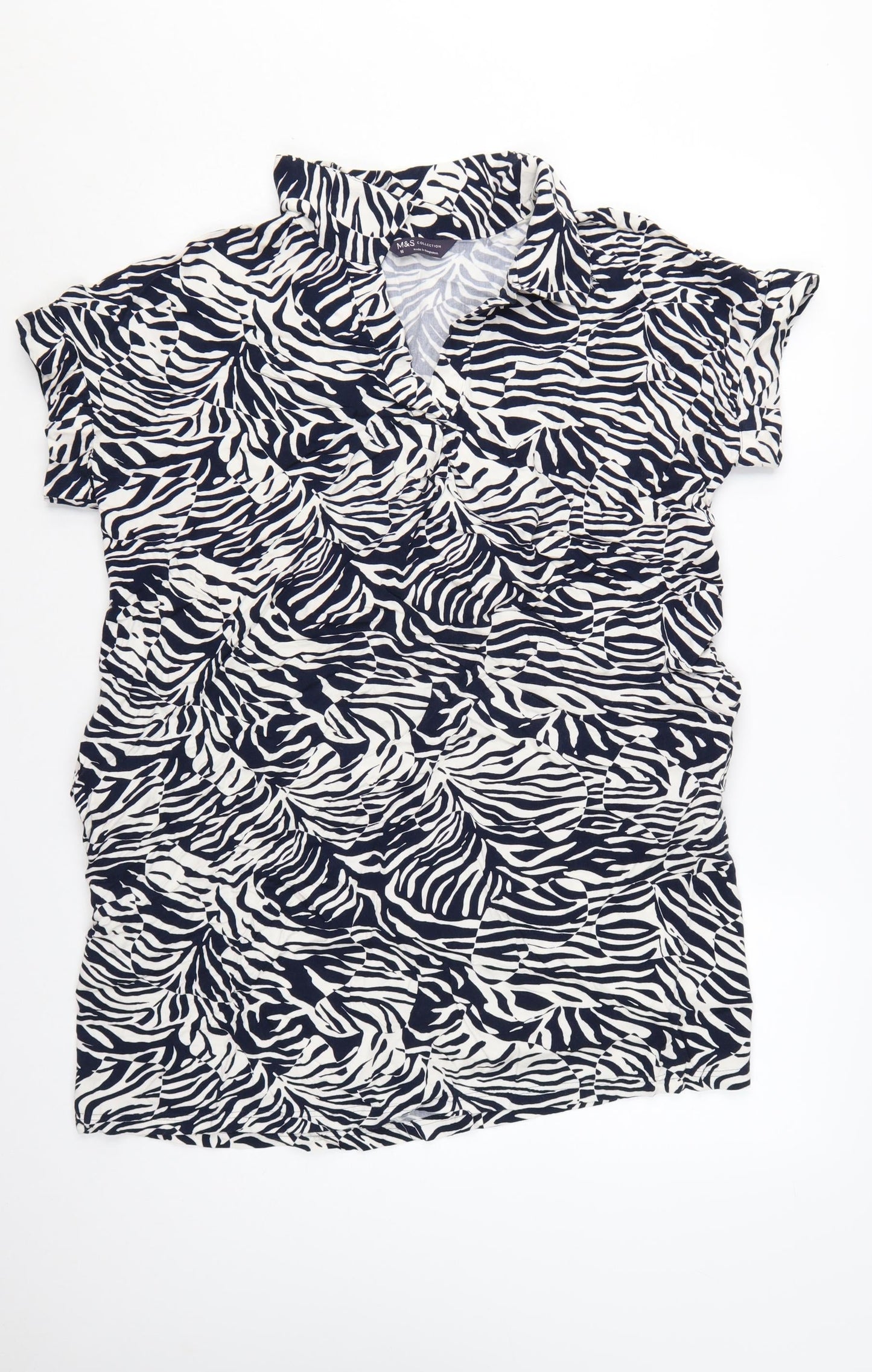 Marks and Spencer Women’s Multicoloured Zebra Print Short Sleeve Shift Dress Size 18