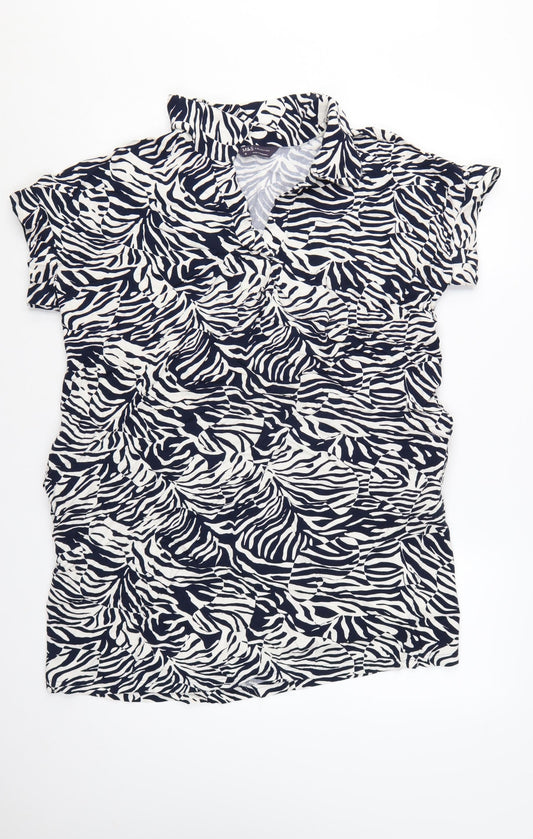 Marks and Spencer Women’s Multicoloured Zebra Print Short Sleeve Shift Dress Size 18