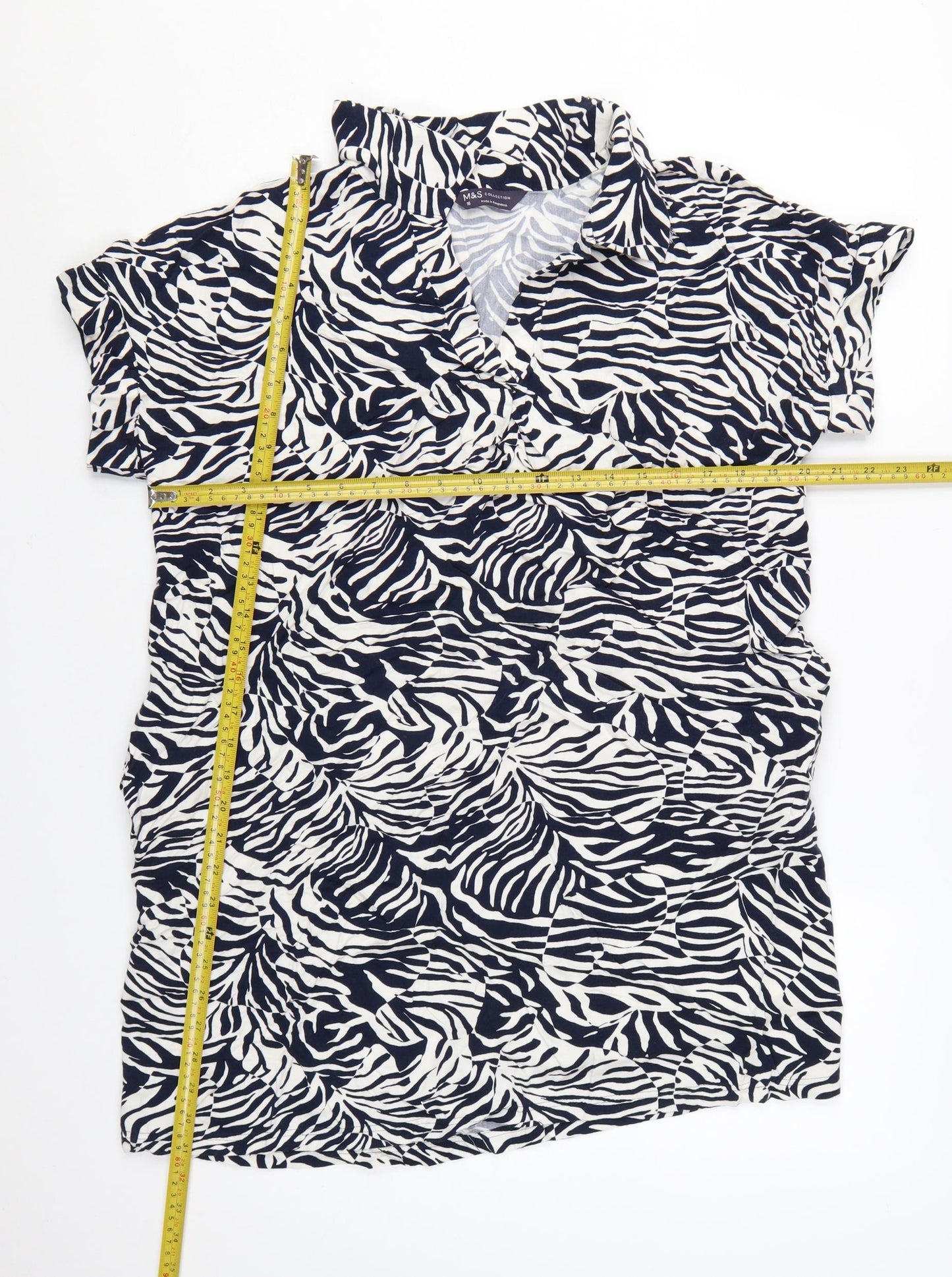 Marks and Spencer Women’s Multicoloured Zebra Print Short Sleeve Shift Dress Size 18