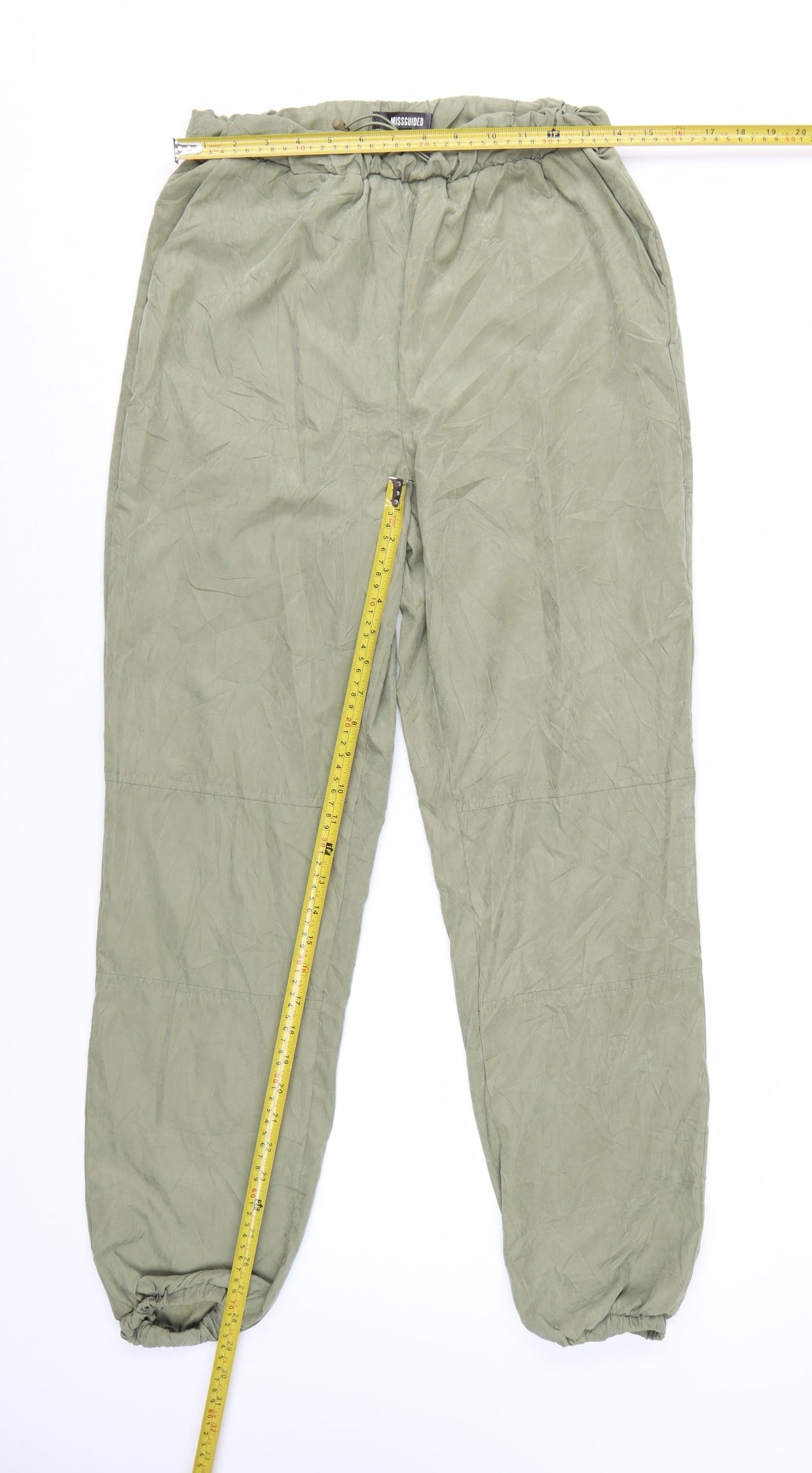 Missguided Womens Green Size 10 Jogger Trousers Polyester Lightweight