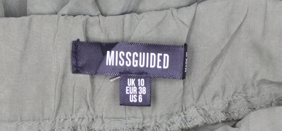 Missguided Womens Green Size 10 Jogger Trousers Polyester Lightweight