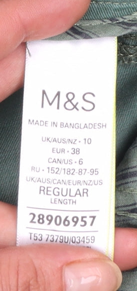 Marks and Spencer Women’s Green Size 10 Tapered Stretch Jeans
