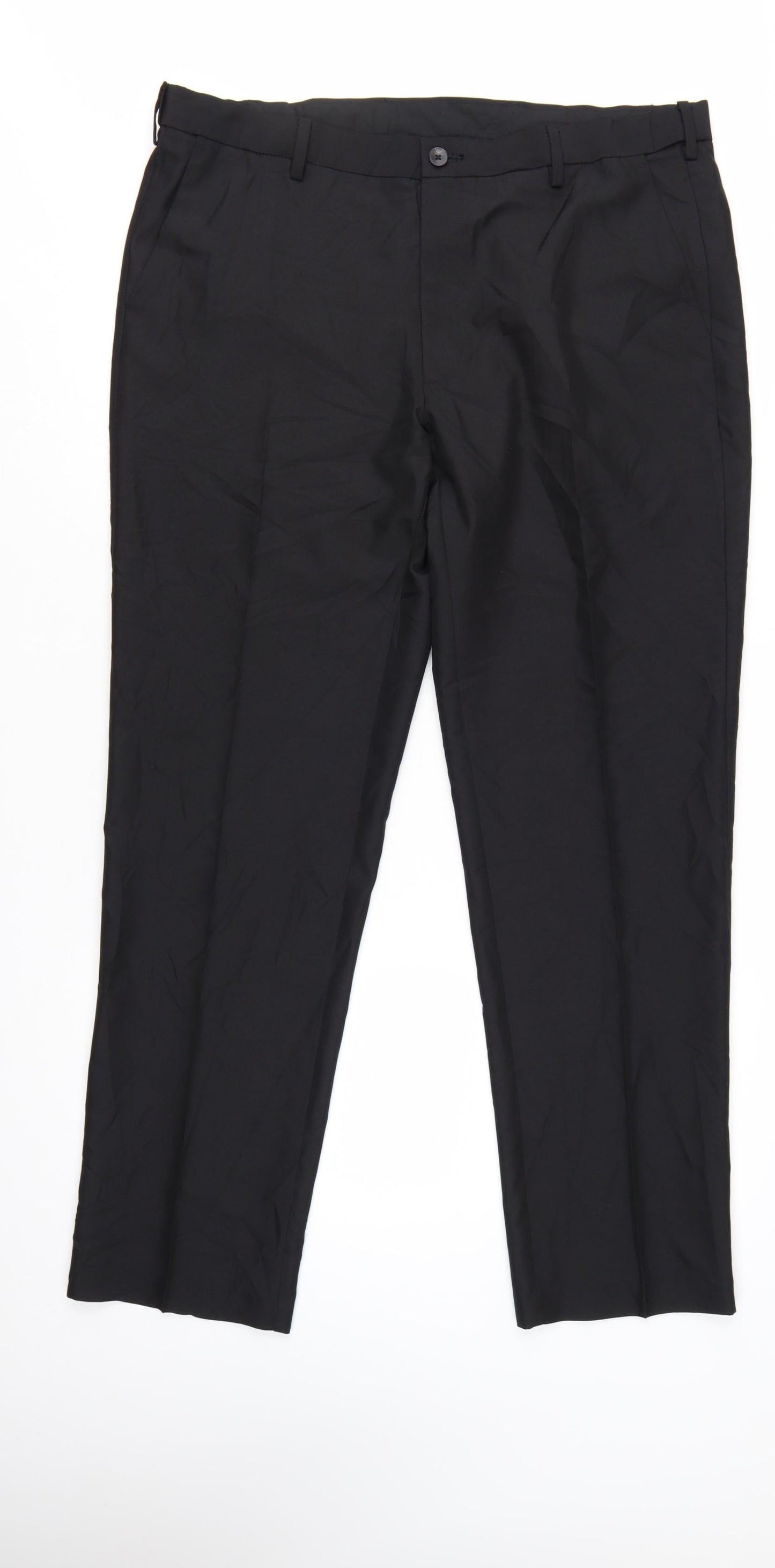 Marks and Spencer Men's Black Regular Fit Dress Pants 38x31