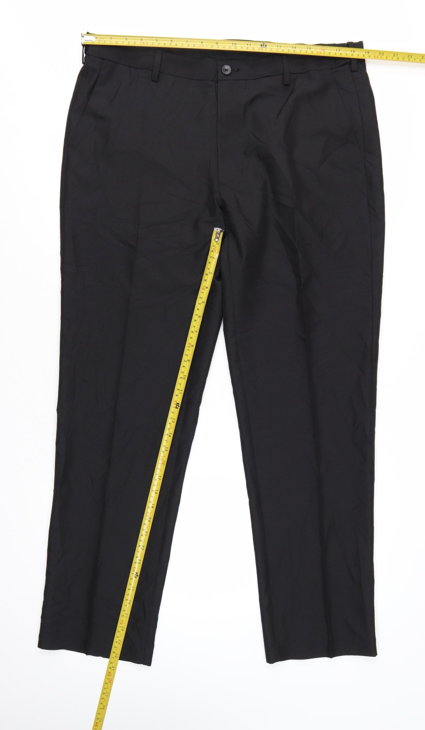 Marks and Spencer Men's Black Regular Fit Dress Pants 38x31