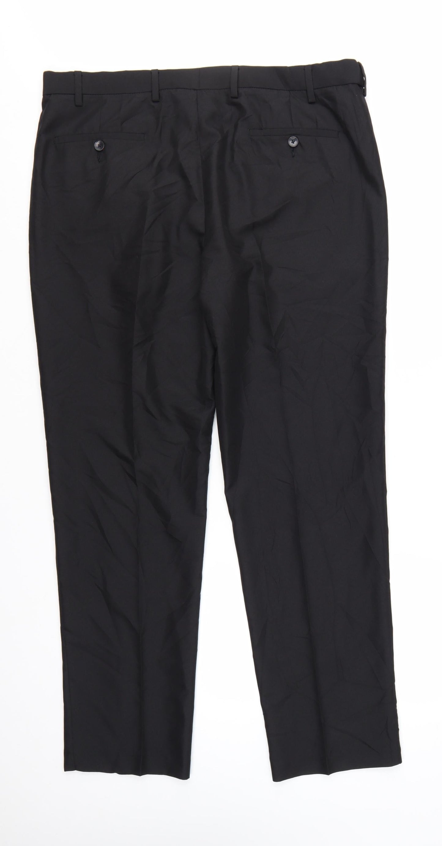 Marks and Spencer Men's Black Regular Fit Dress Pants 38x31