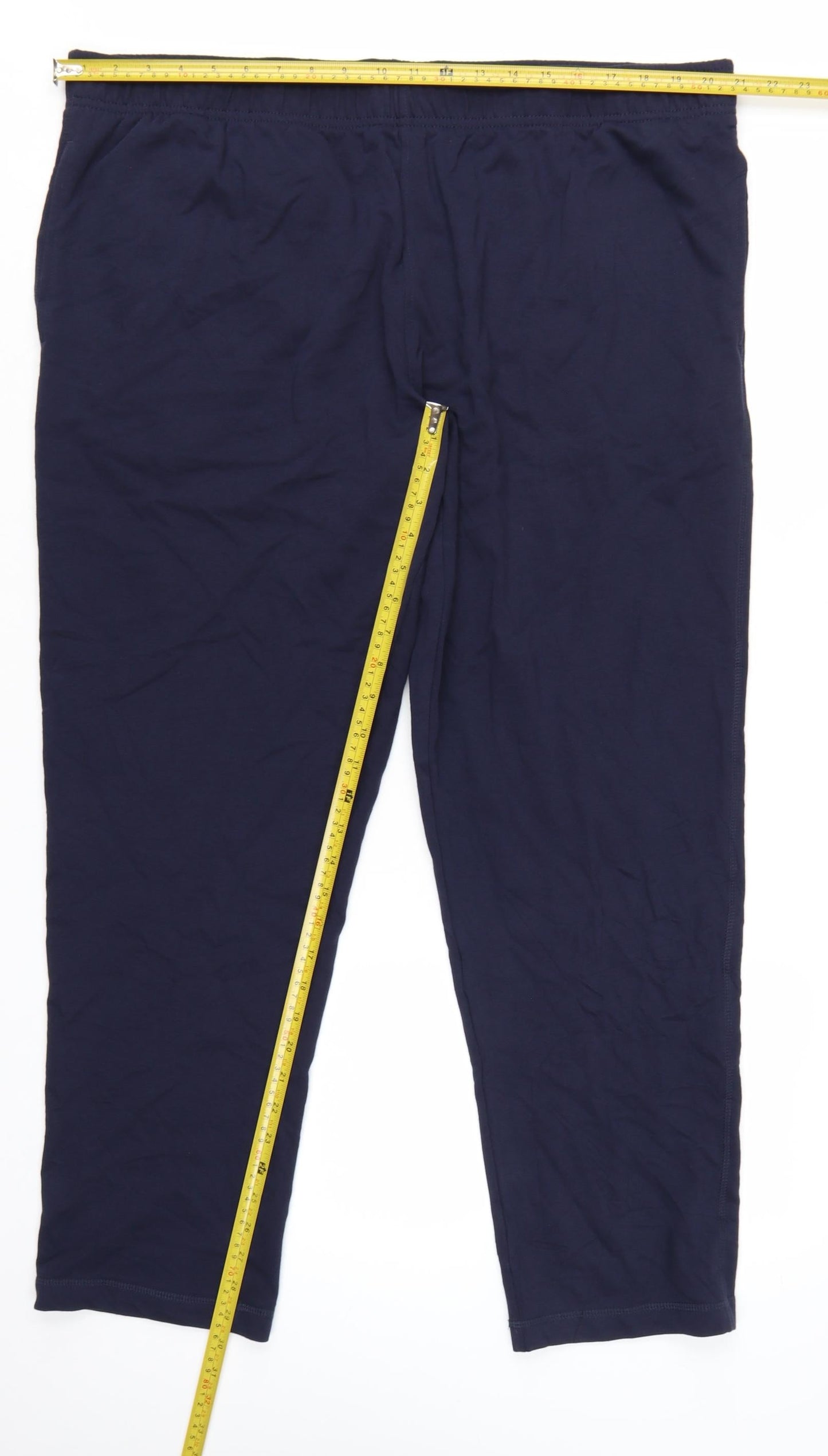 Marks and Spencer Men's Blue 3XL Jogger Trousers in Cotton Blend