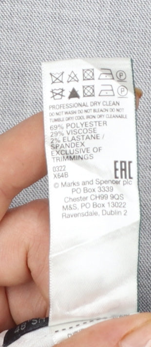 Marks and Spencer Men’s Grey Regular Fit Dress Pants 48 Short