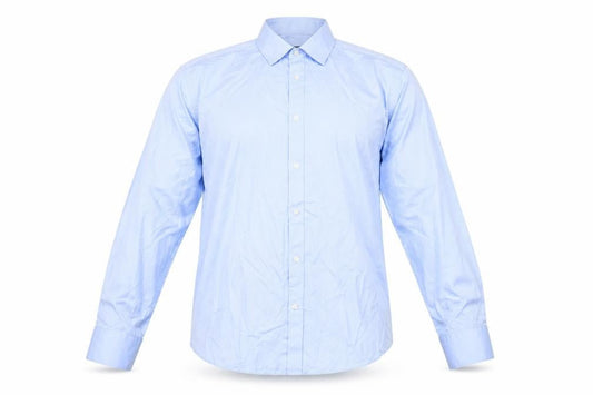 Marks & Spencer Men's Blue Regular Fit Non-Iron 16.5in Shirt