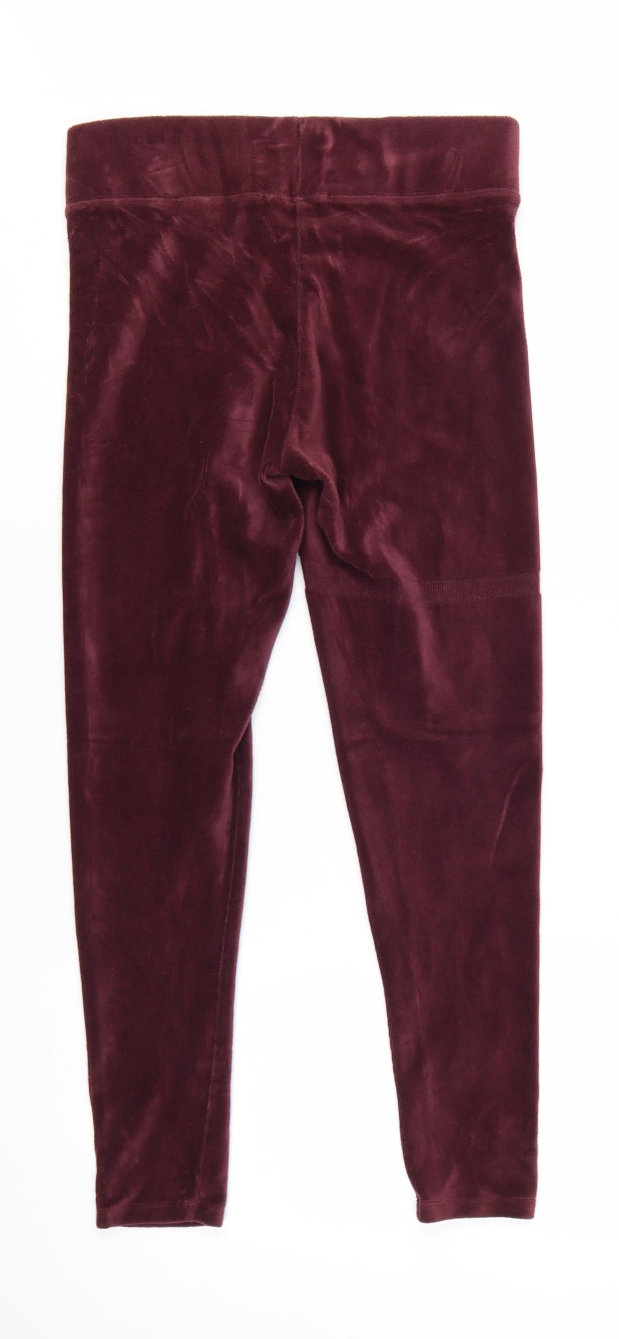 Marks and Spencer Women’s Red Velour Ankle Leggings Size 10